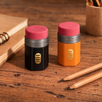 Afia em forma de lápis com borracha