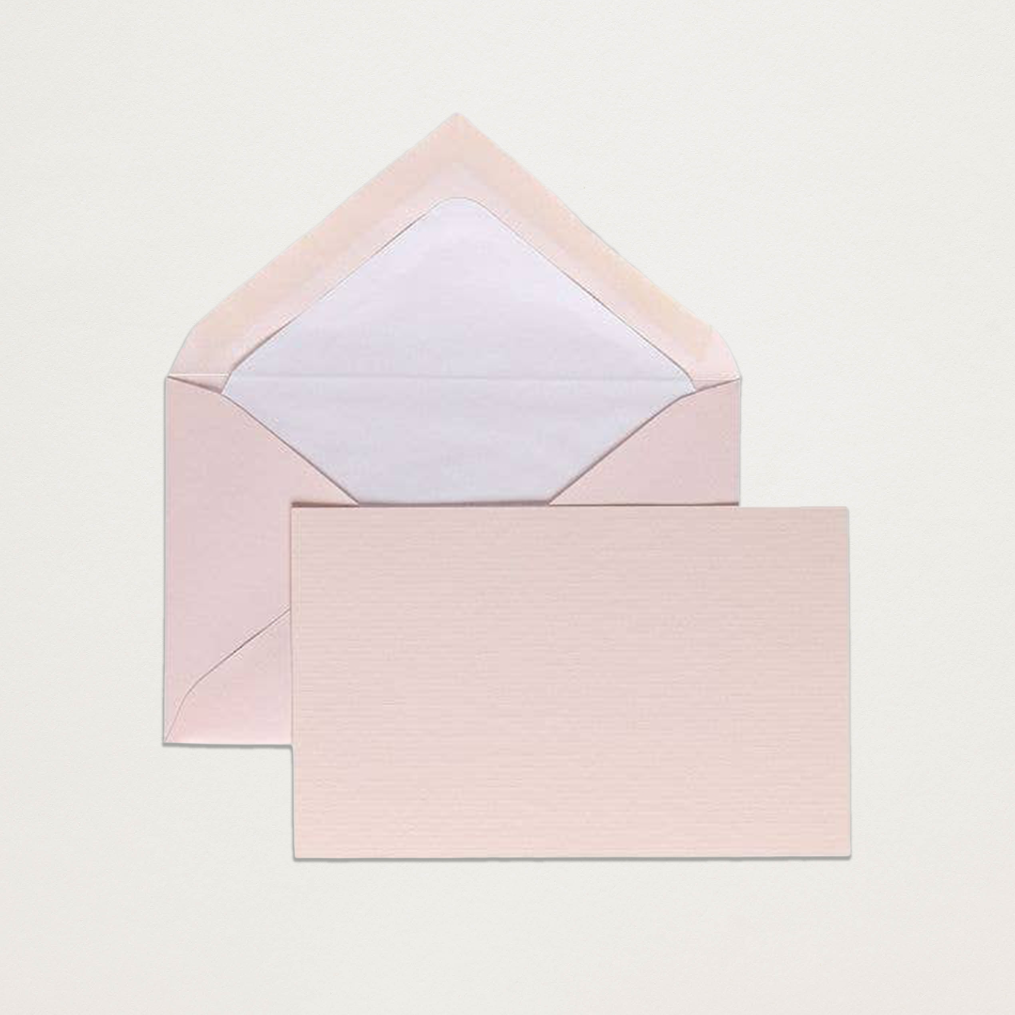 Conjunto cartões vergé cor-de-rosa