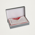 Conjunto de papel de carta + envelopes com moldura vermelho A5 (x25)