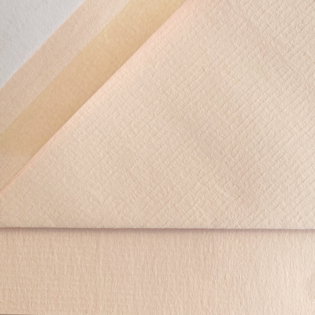 Conjunto de papel de carta A5 + envelopes forrados em papel vergê cor-de-rosa (x25)