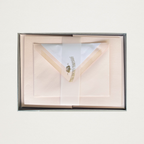 Conjunto de papel de carta A5 + envelopes forrados em papel vergê cor-de-rosa (x25)