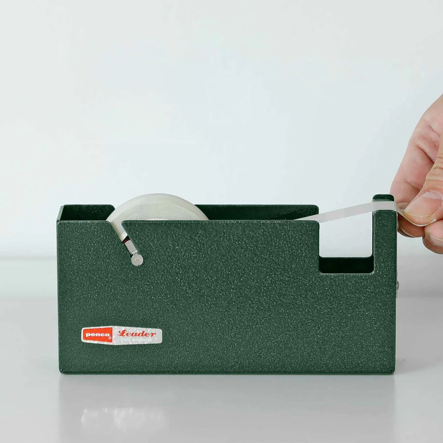 Dispensador de fita-cola grande em verde escuro