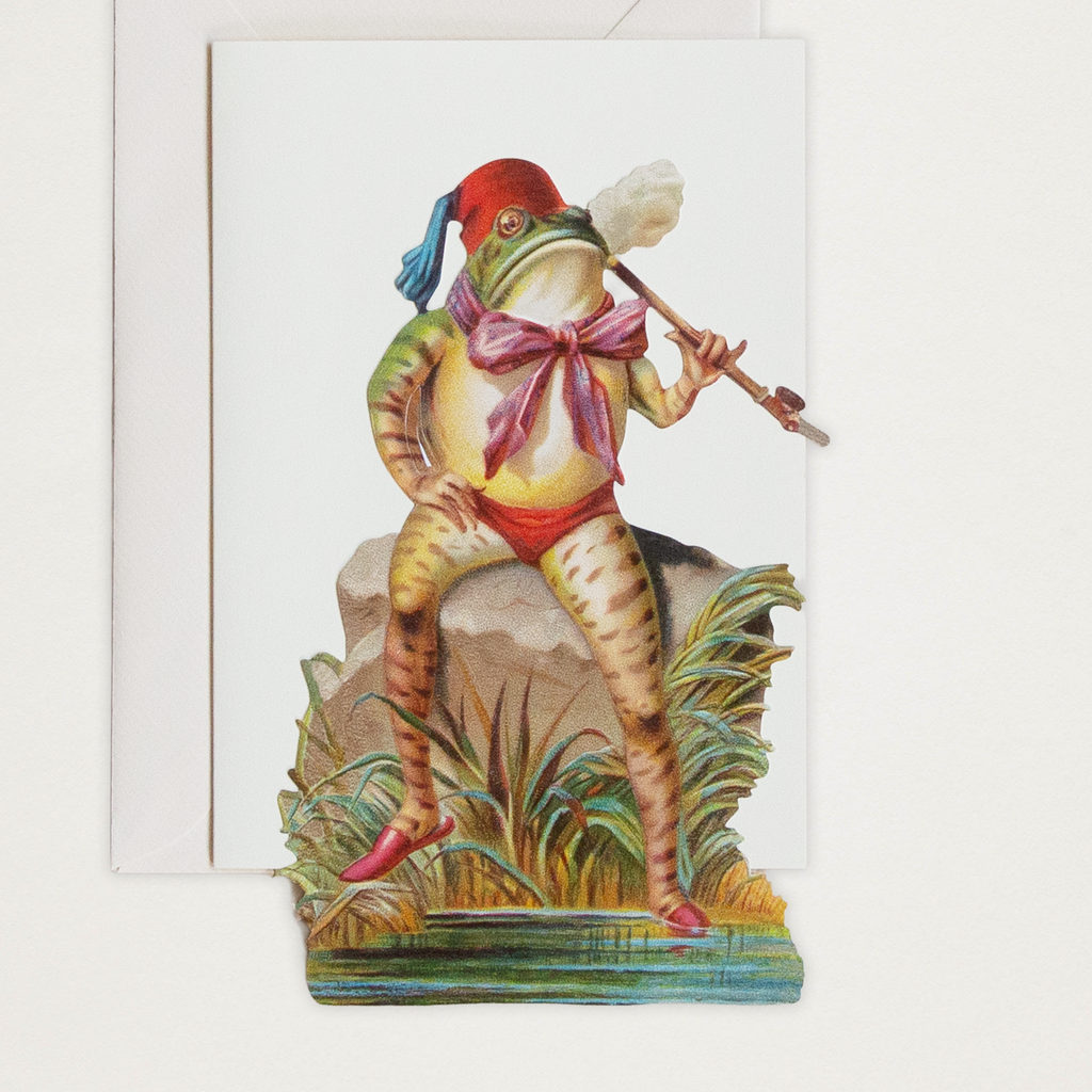 Victorian-style Christmas tree card 