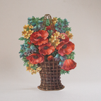 Cartão Cesta de Papoilas