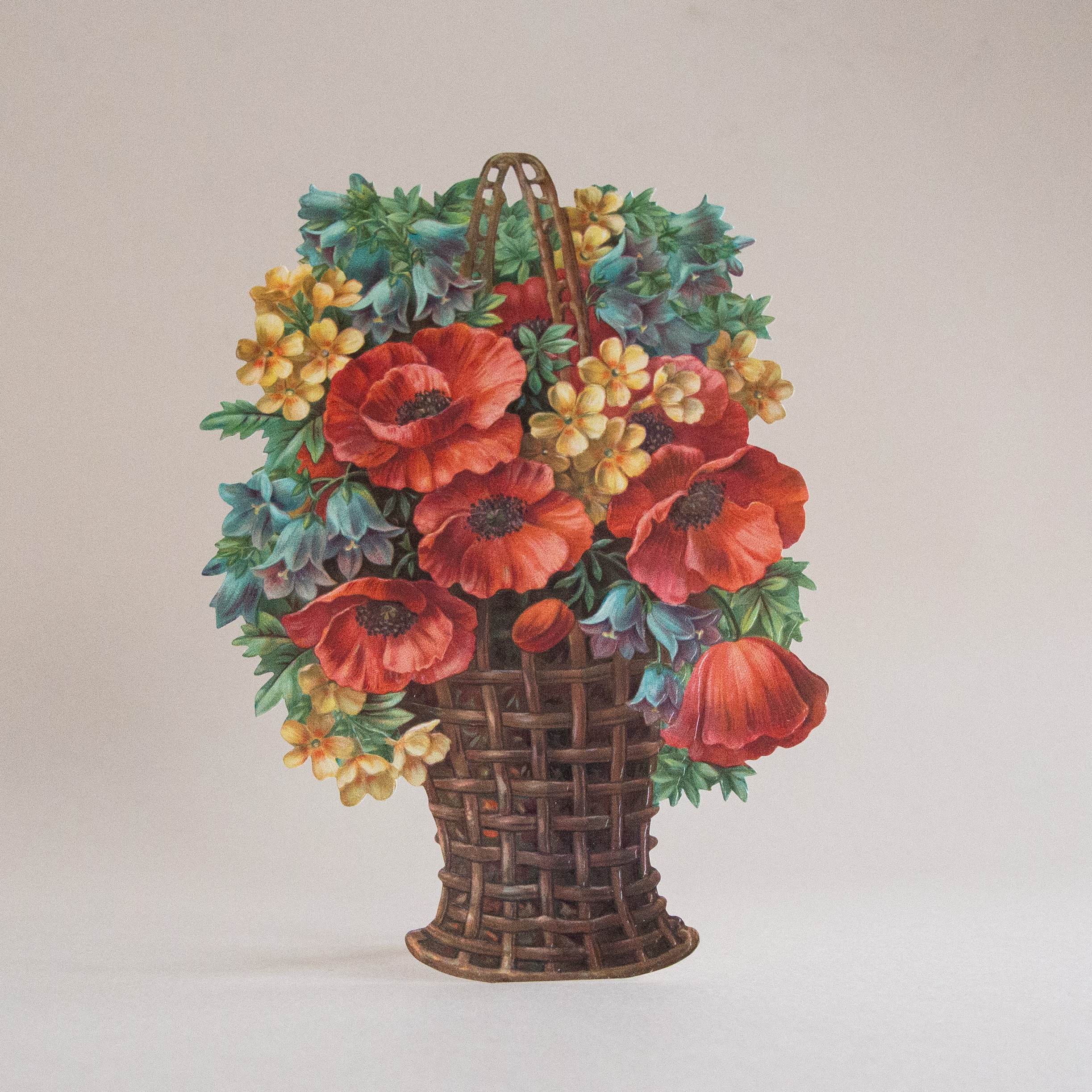 Cartão Cesta de Papoilas