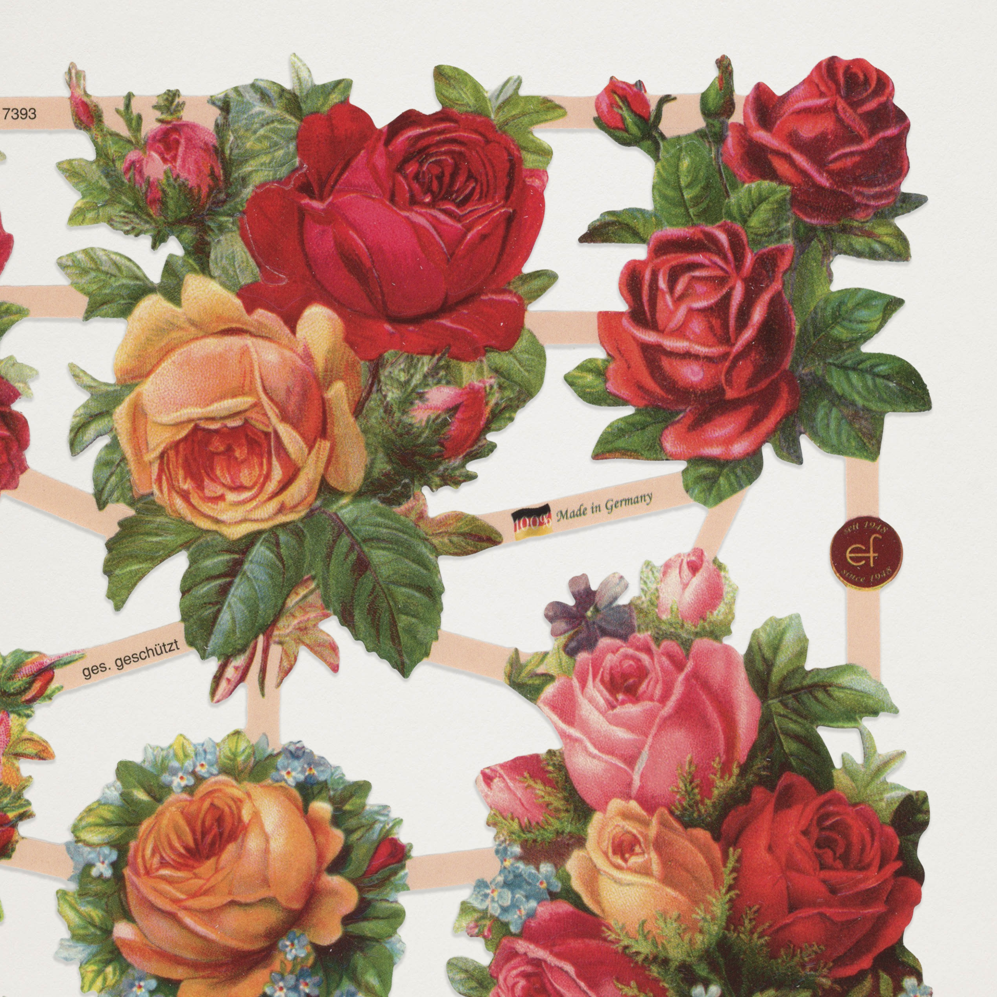 Gravuras vintage rosas