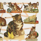 Gravuras Vintage Gatos em Relevo