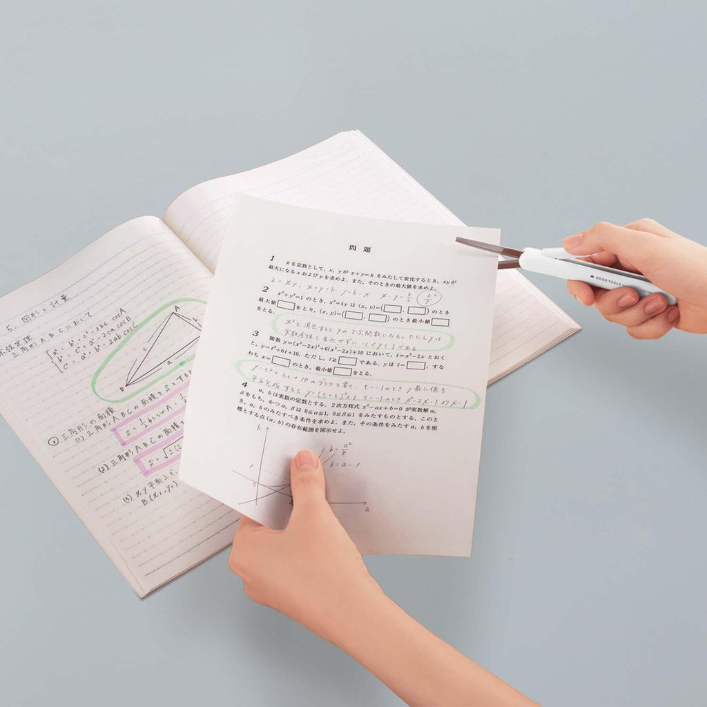 Japanese white retractable scissors