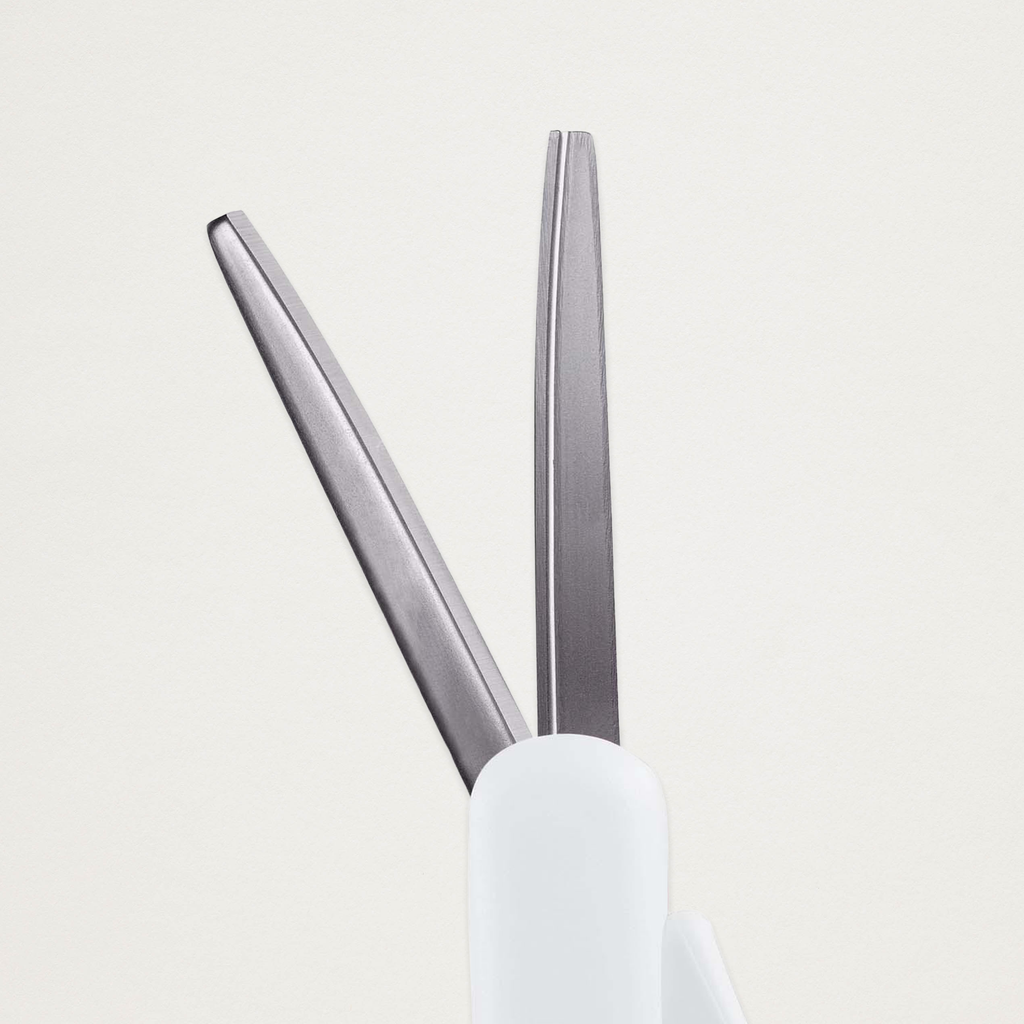 Japanese white retractable scissors