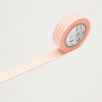 Washi Tape MT Riscas Pêssego e Creme