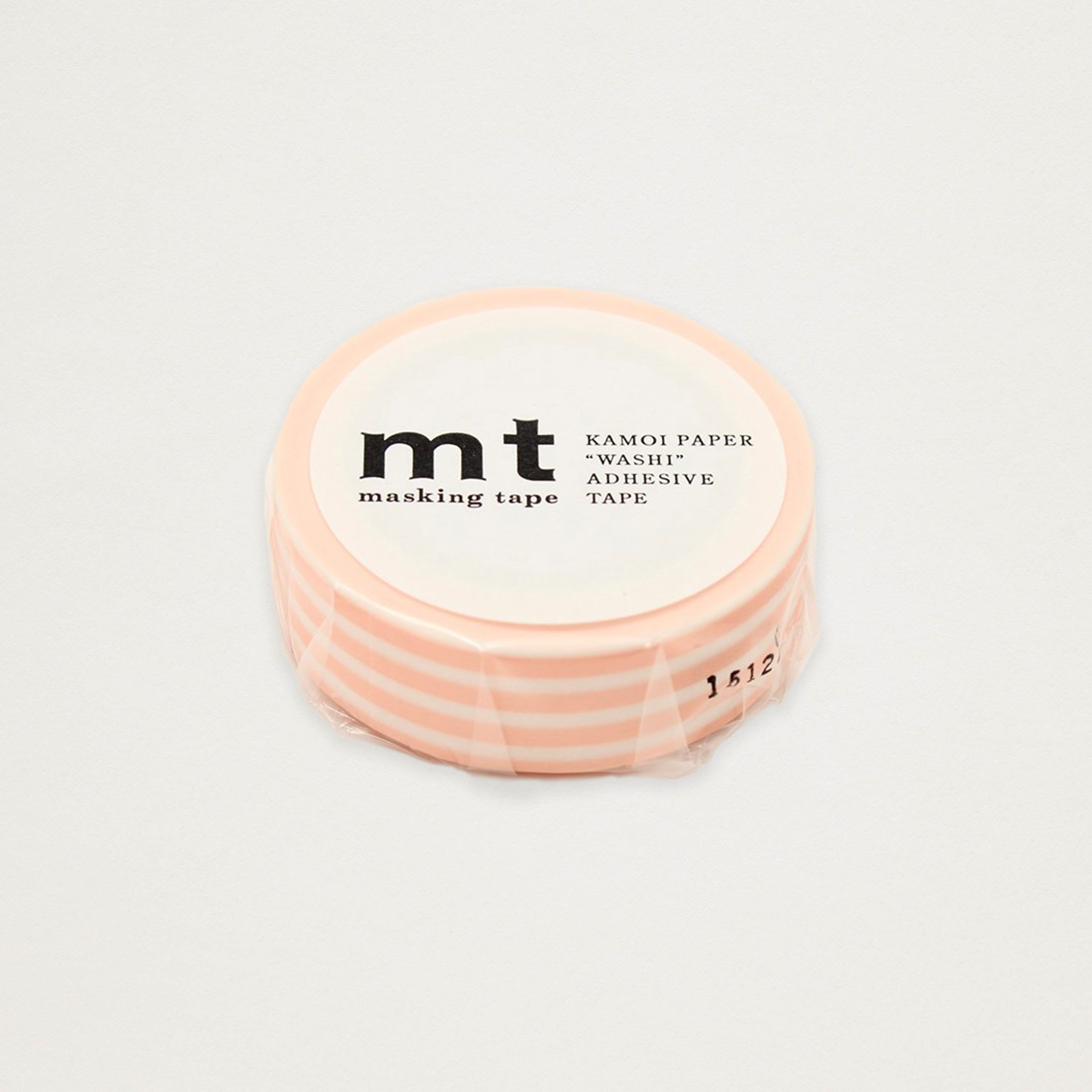 Washi Tape MT Riscas Pêssego e Creme