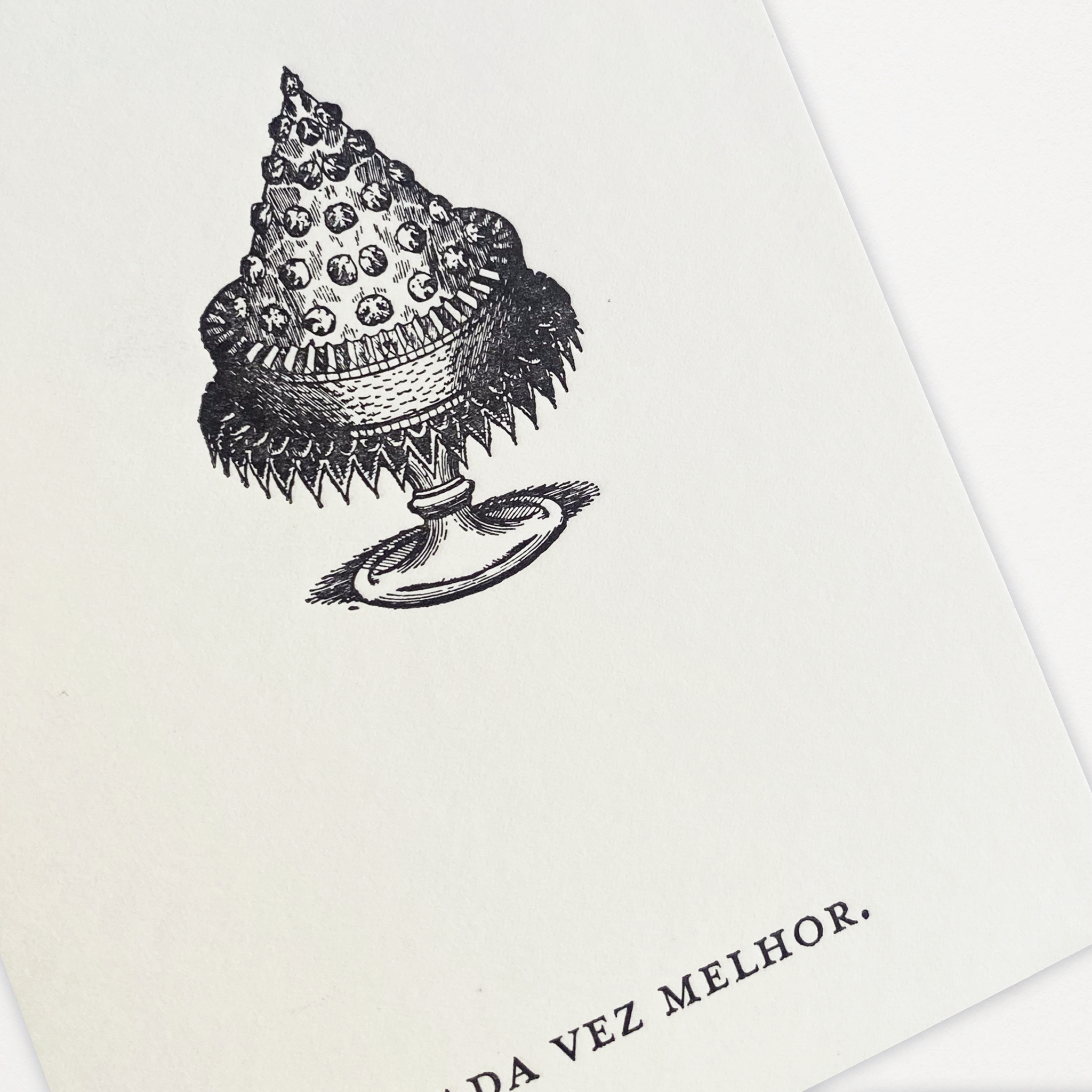 Mini Cartão Cada vez melhor em letterpress