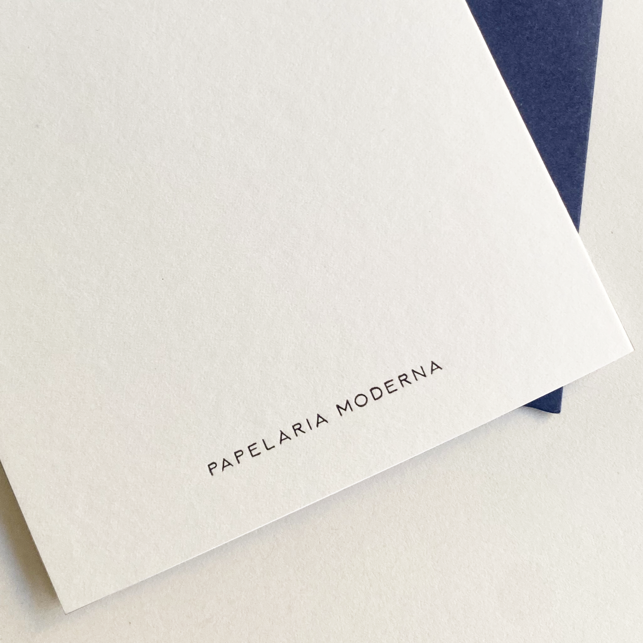 Mini cartão Obrigado em letterpress