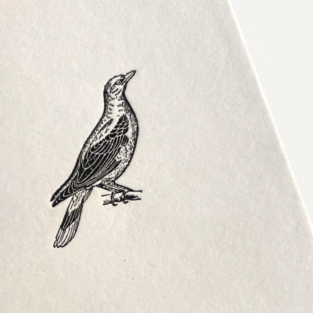 Mini Cartão Saudades tuas em letterpress