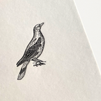 Mini Cartão Saudades tuas em letterpress