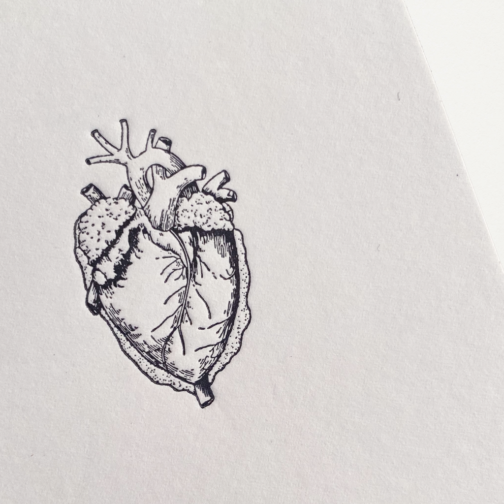 Mini Cartão Meu amor em letterpress