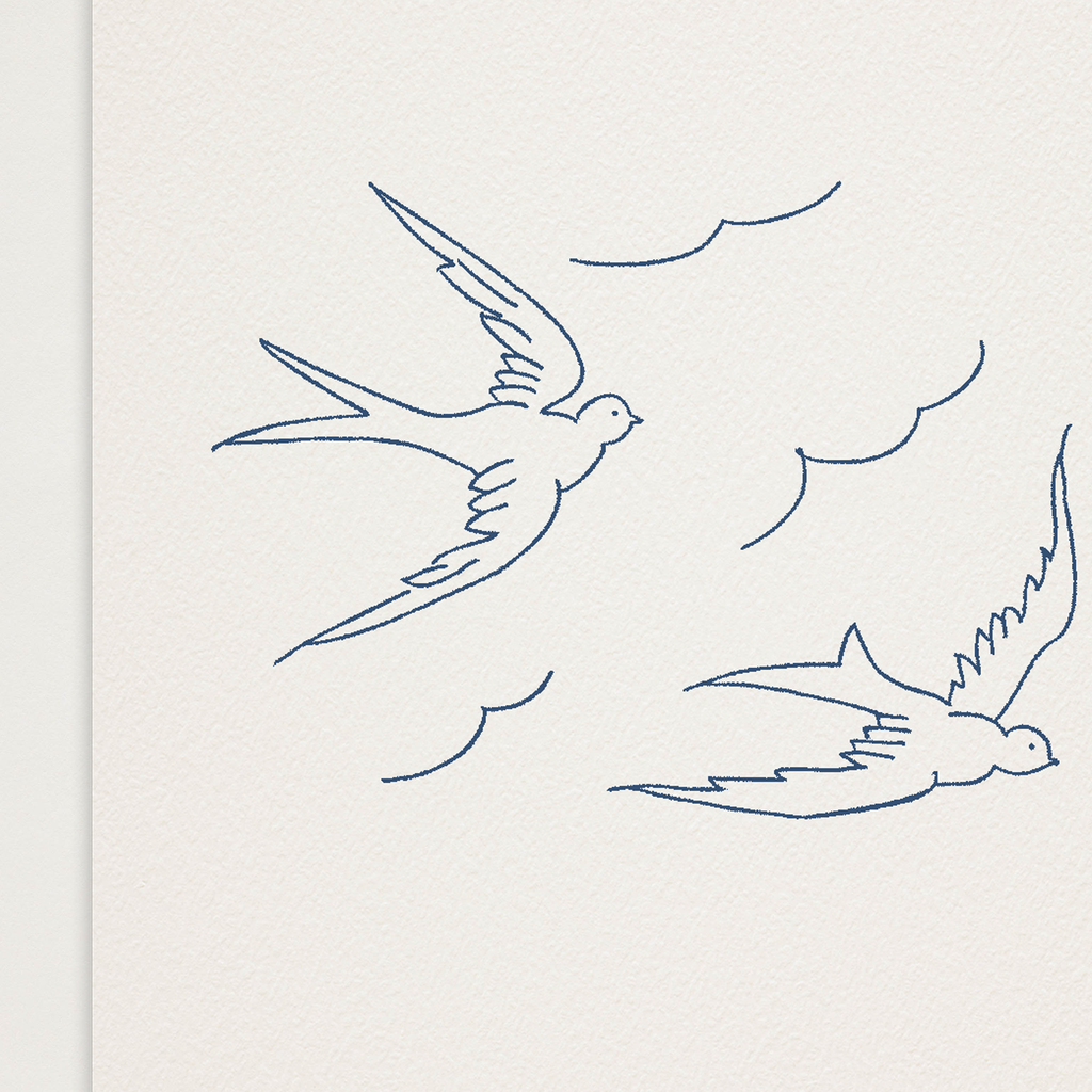 Cartão Andorinhas (x5)