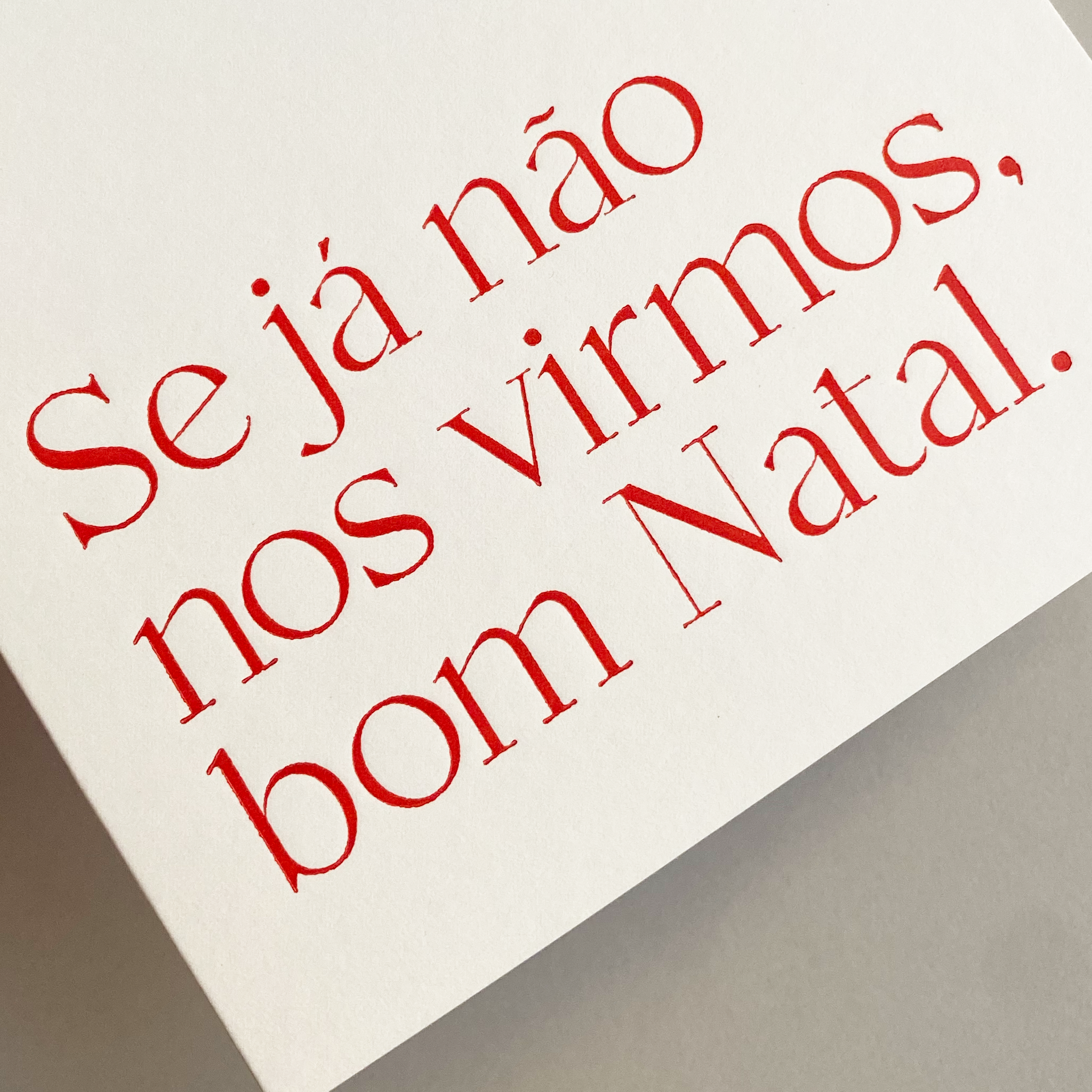 Cartão Se já não nos virmos