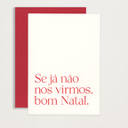 Cartão Se já não nos virmos