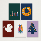 Conjunto de cartões “Natal cheio de…” (x5)