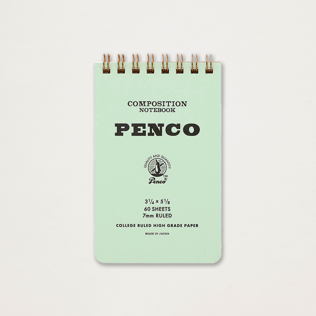Bloco de Notas vertical verde menta Penco