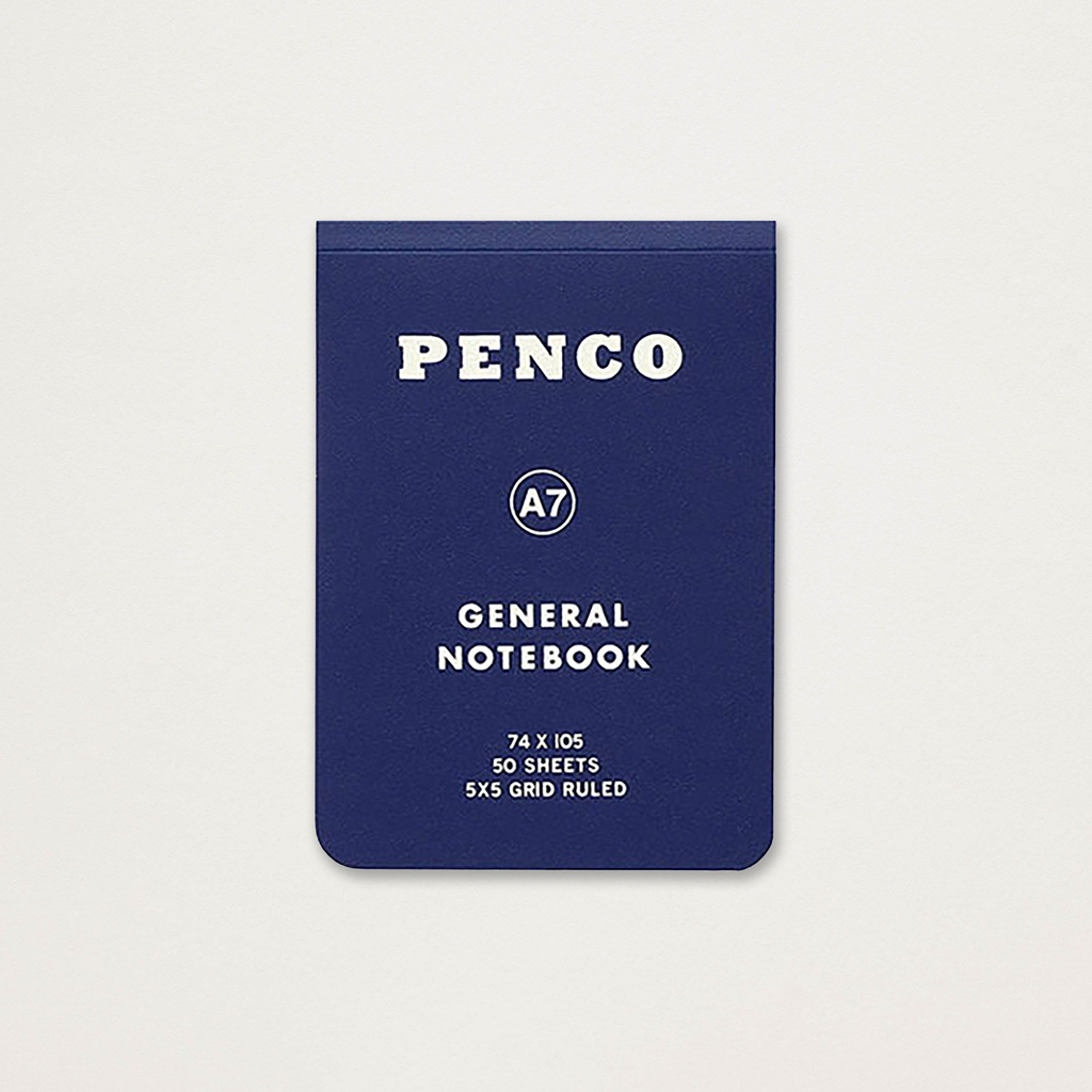 Bloco de Notas vertical azul escuro A7