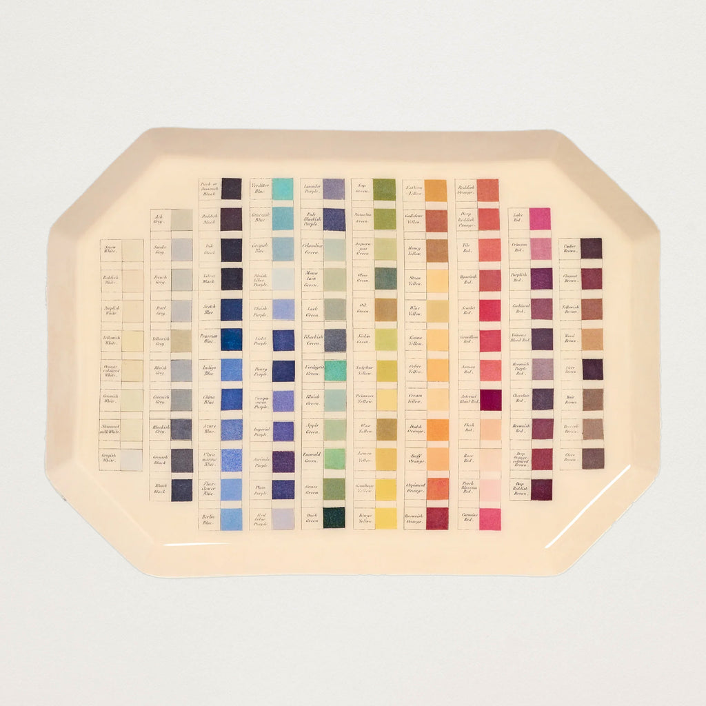 Tabuleiro de esmalte octogonal - Nomenclatura de Cores de Werner