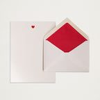 Papel de carta coração + envelopes (x25)