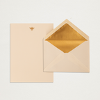 Conjunto de papel de carta abelha dourada