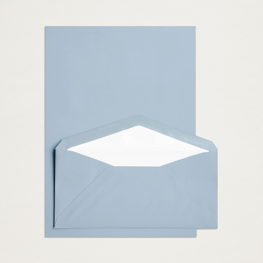 Conjunto papel de carta premium A4 azul