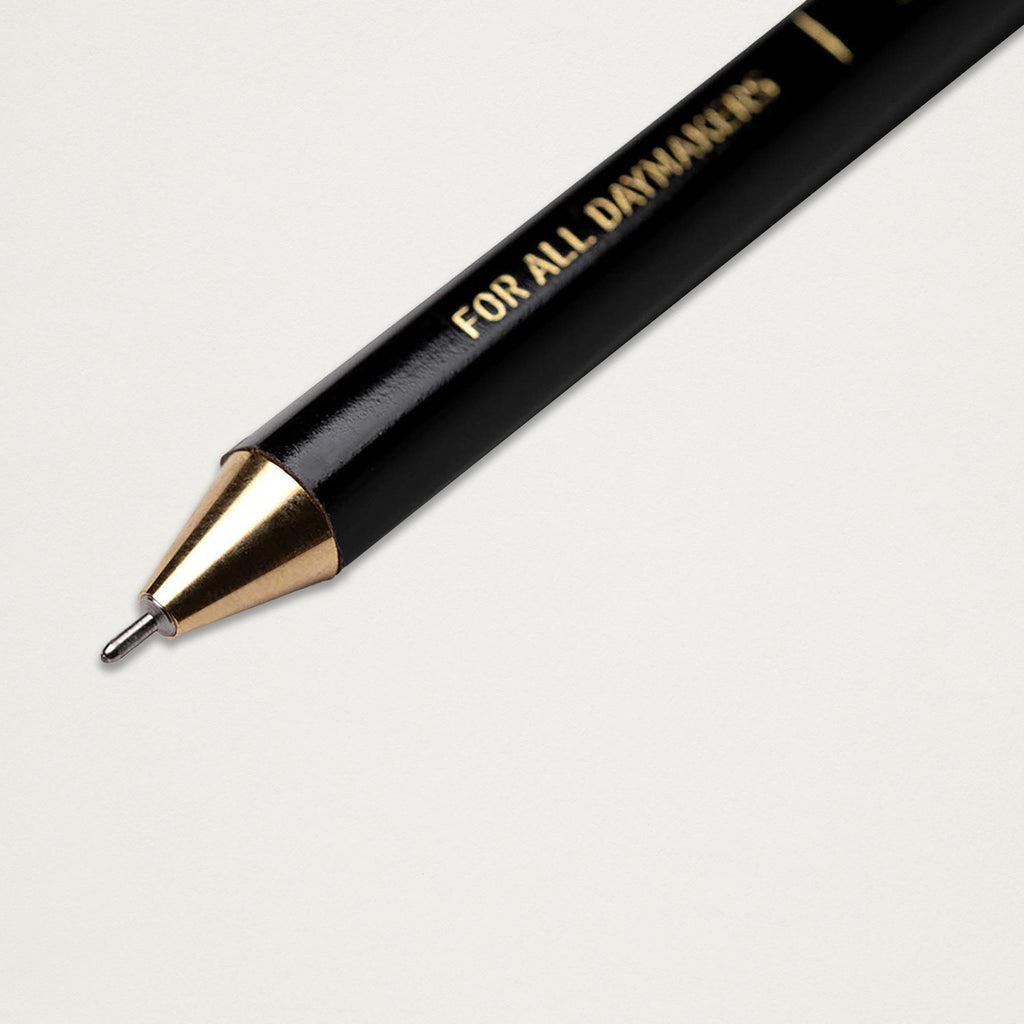Gel pen with wooden barrel