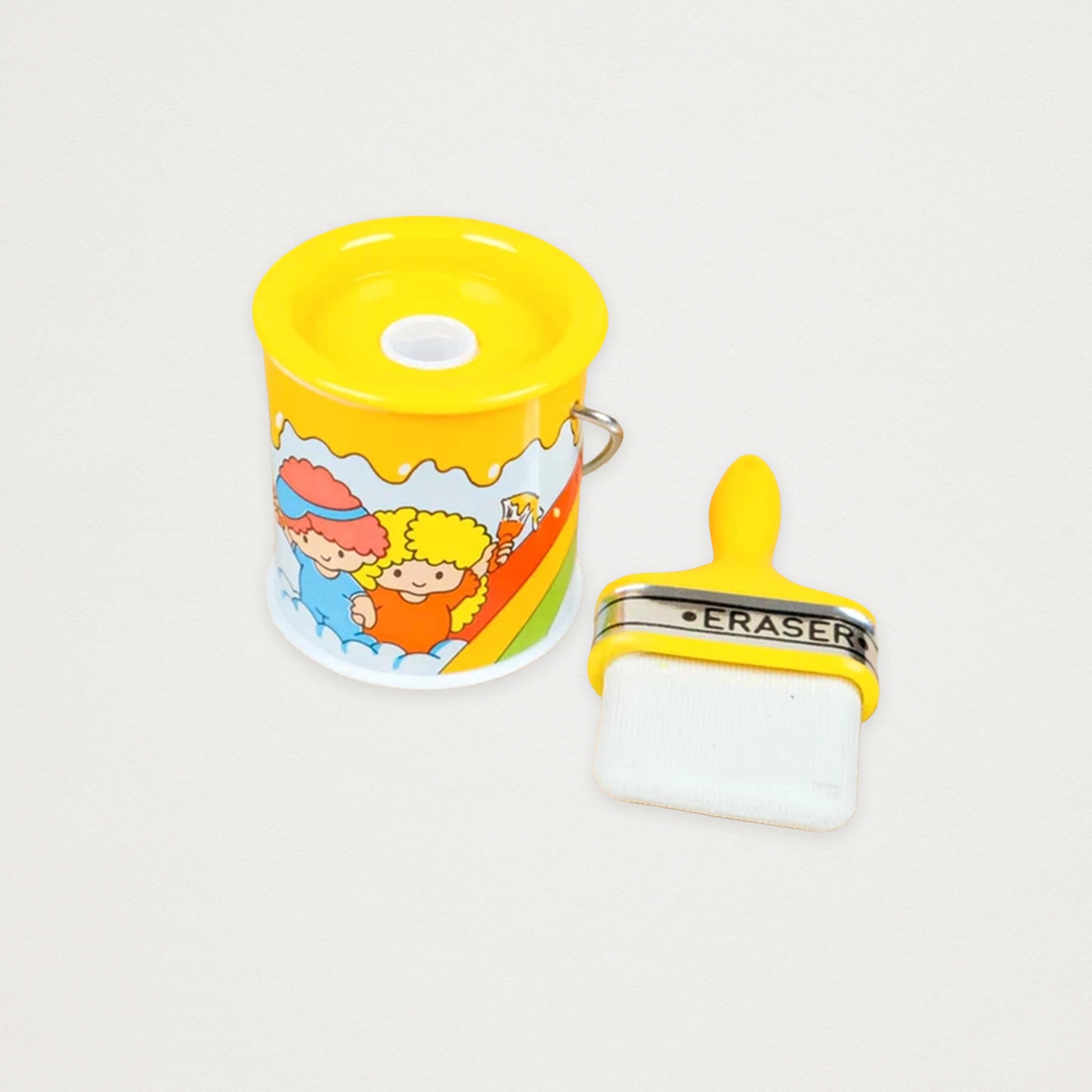 Balde e pincel - Afia e Borracha vintage