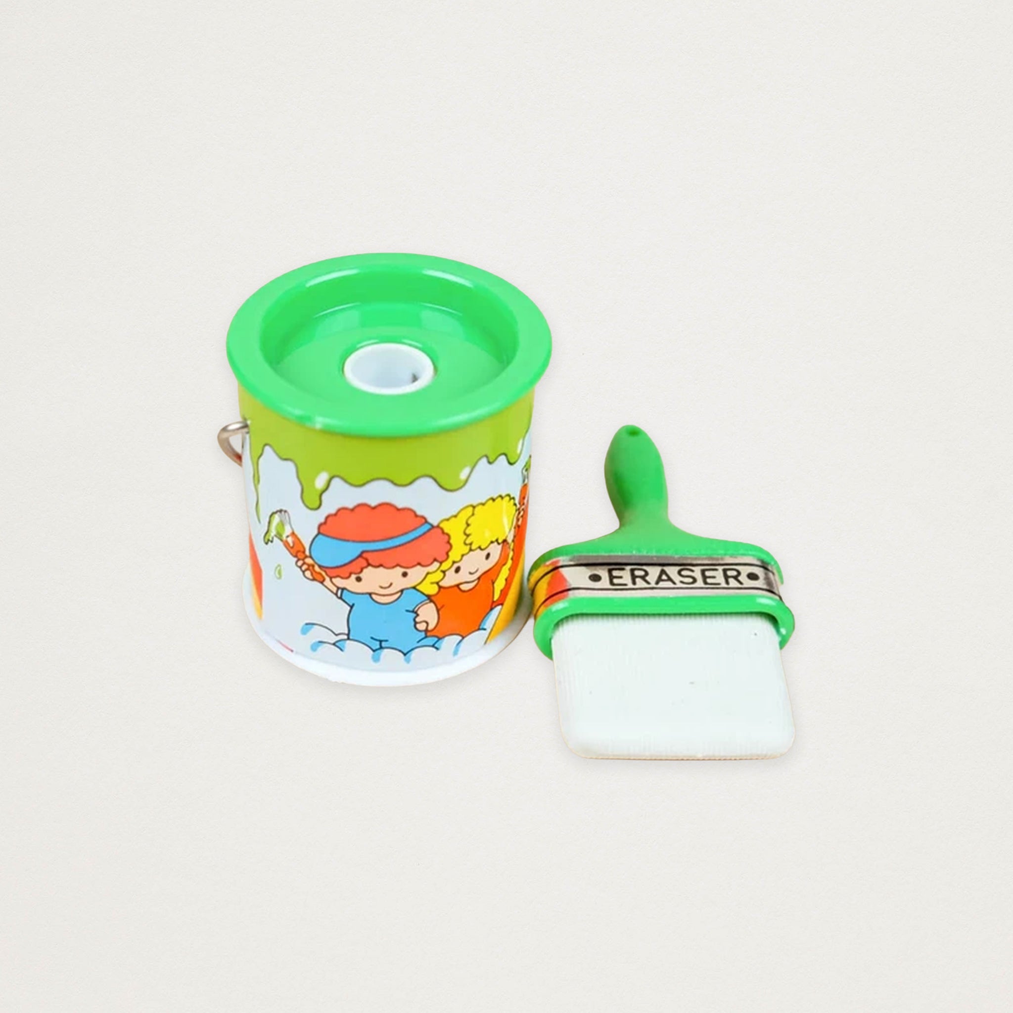 Balde e pincel - Afia e Borracha vintage