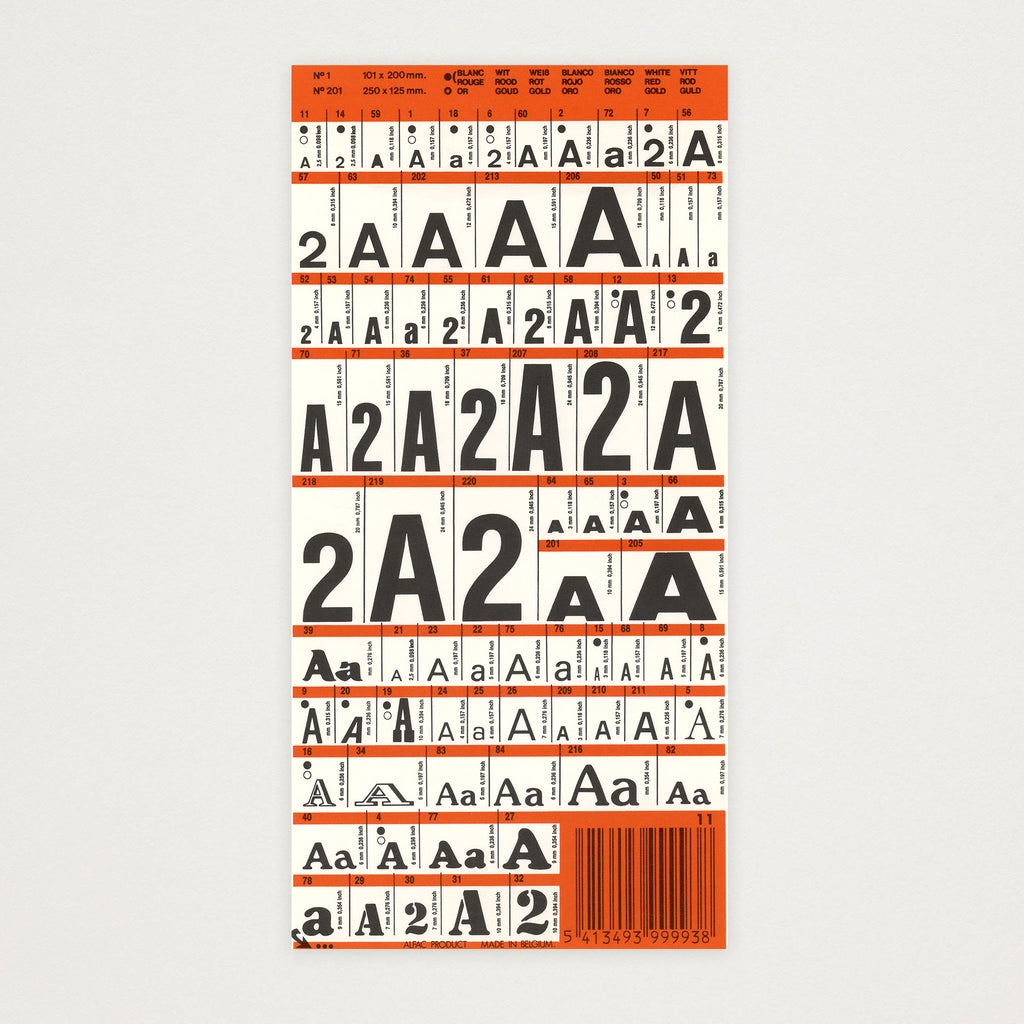 Decadry Alfabeto pequeno sem serifa 2.5mm