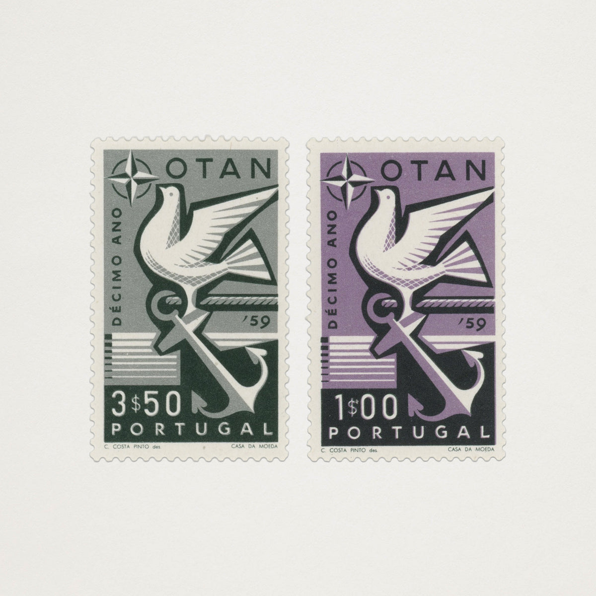 Selos Vintage · 10.º Aniversário da NATO (1959)