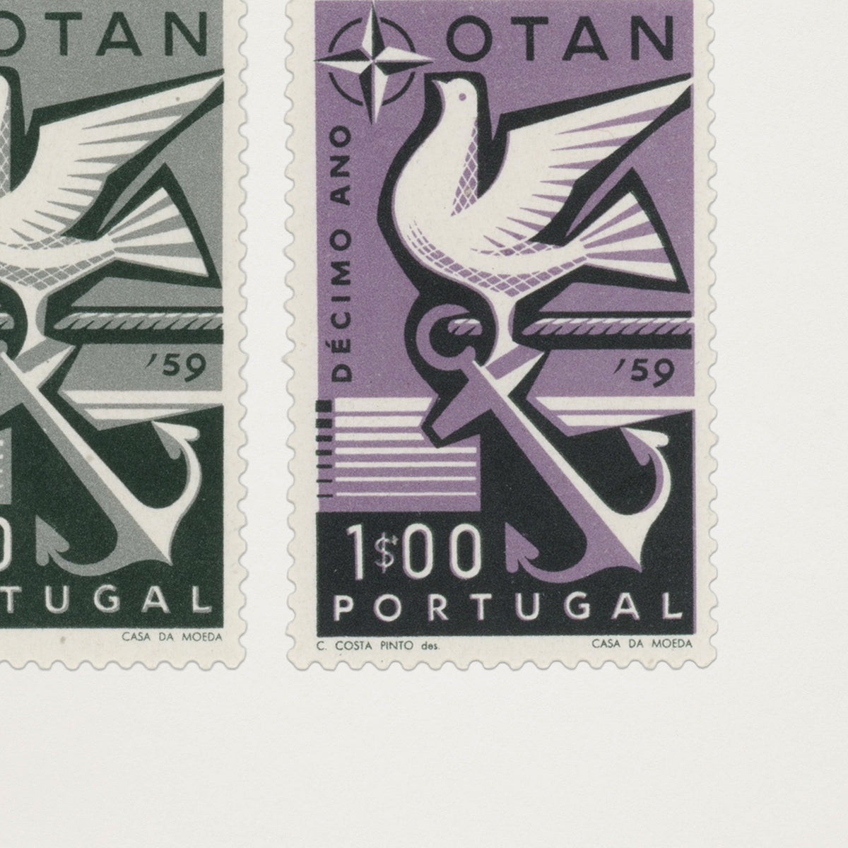 Selos Vintage · 10.º Aniversário da NATO (1959)