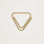 Clips dourados triangulares 23 kt Fermangoli • caixa de 50