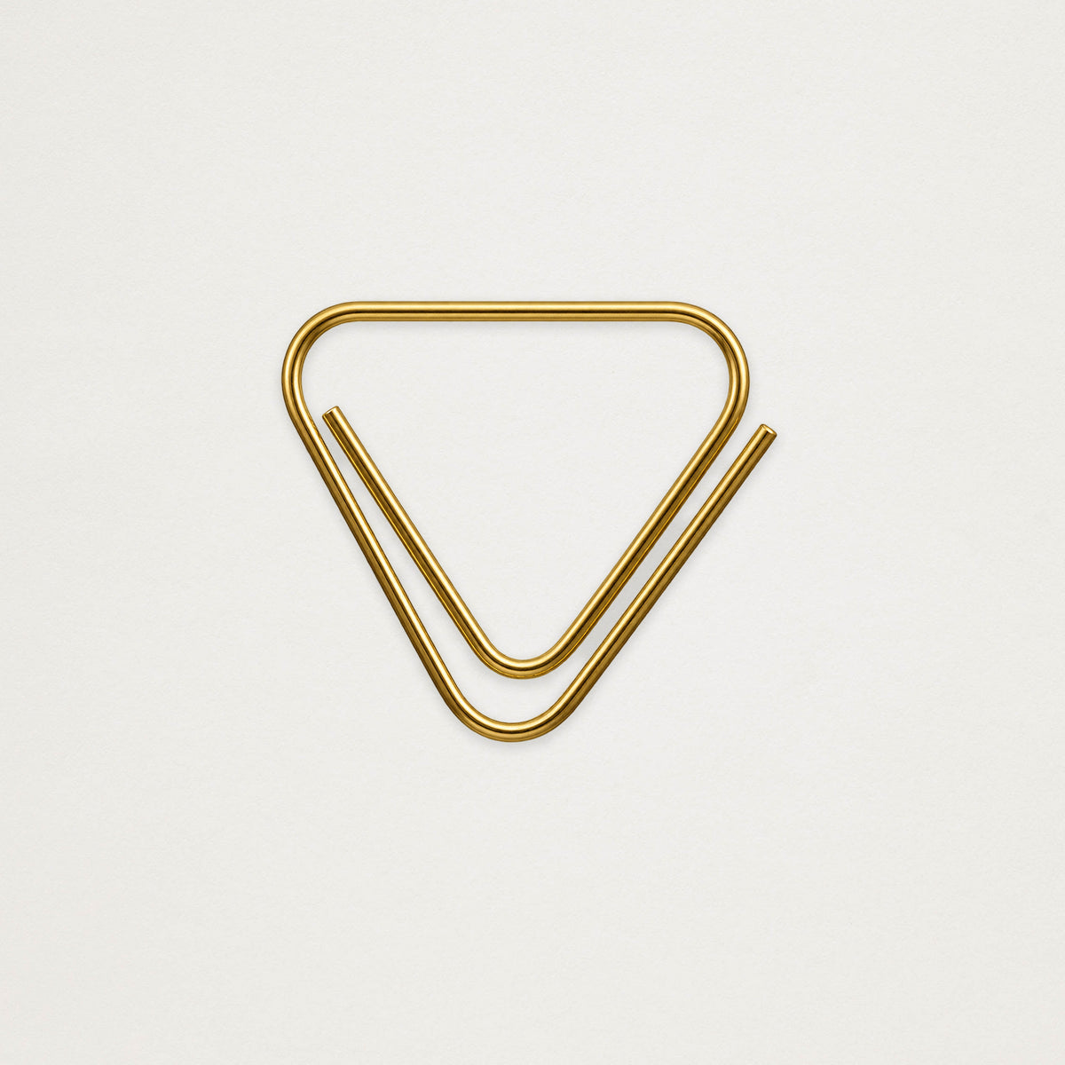 Clips dourados triangulares 23 kt Fermangoli • caixa de 50